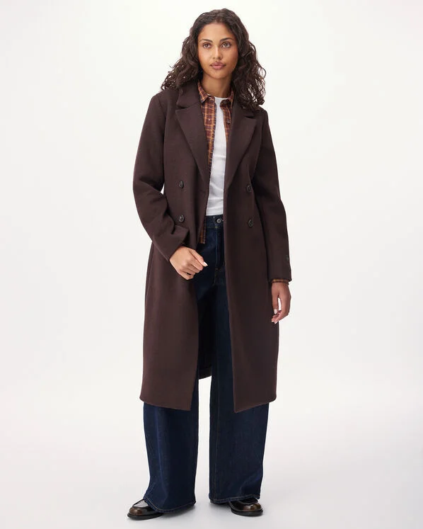 Alma Coat in Black coffee
